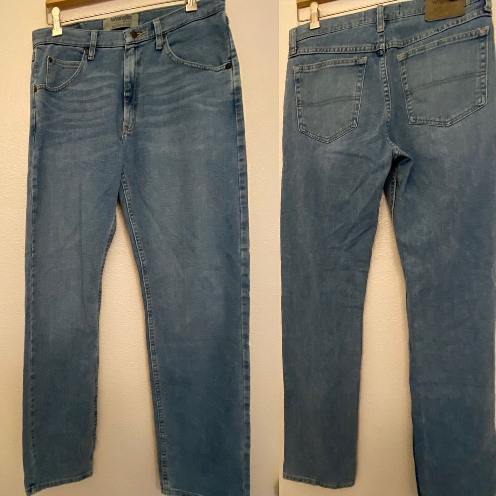 Wrangler mens Authentics Classic Regular Fit Straight Leg Jeans ZM100SF 32X36
